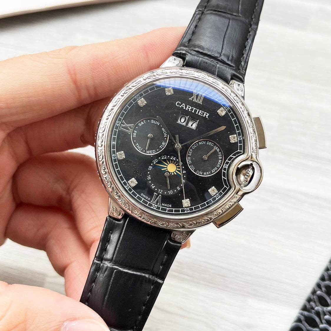 Cartier mineral-strengthened glass mechanical watch