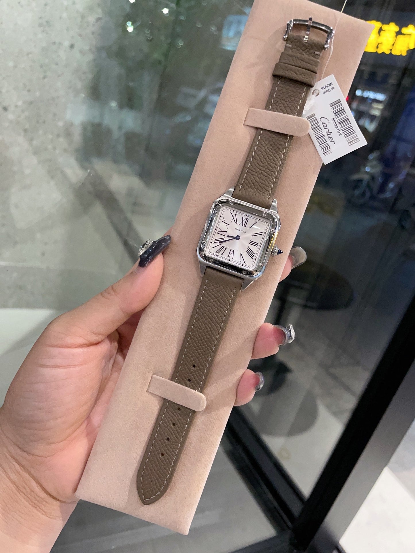 Cartier sapphire crystal mechanical watch