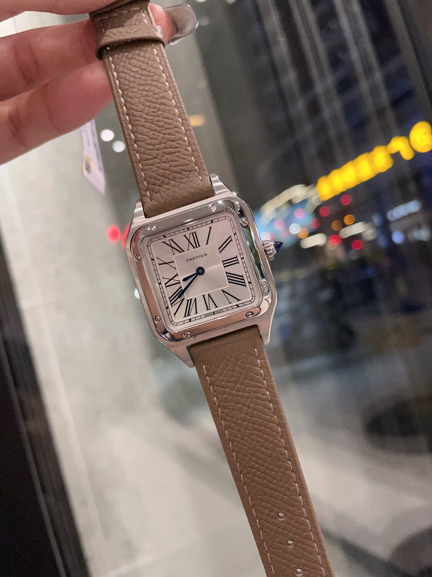 Cartier sapphire crystal mechanical watch