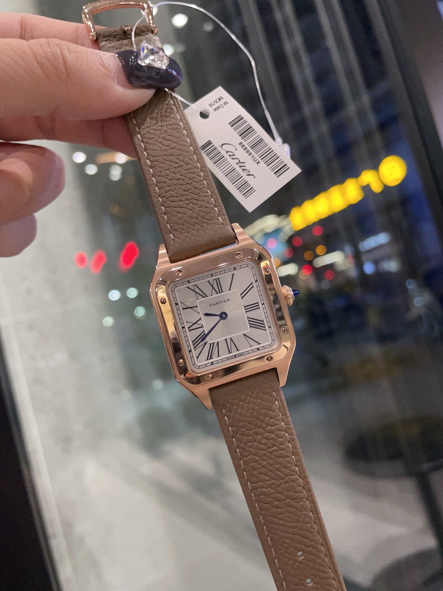 Cartier sapphire crystal mechanical watch