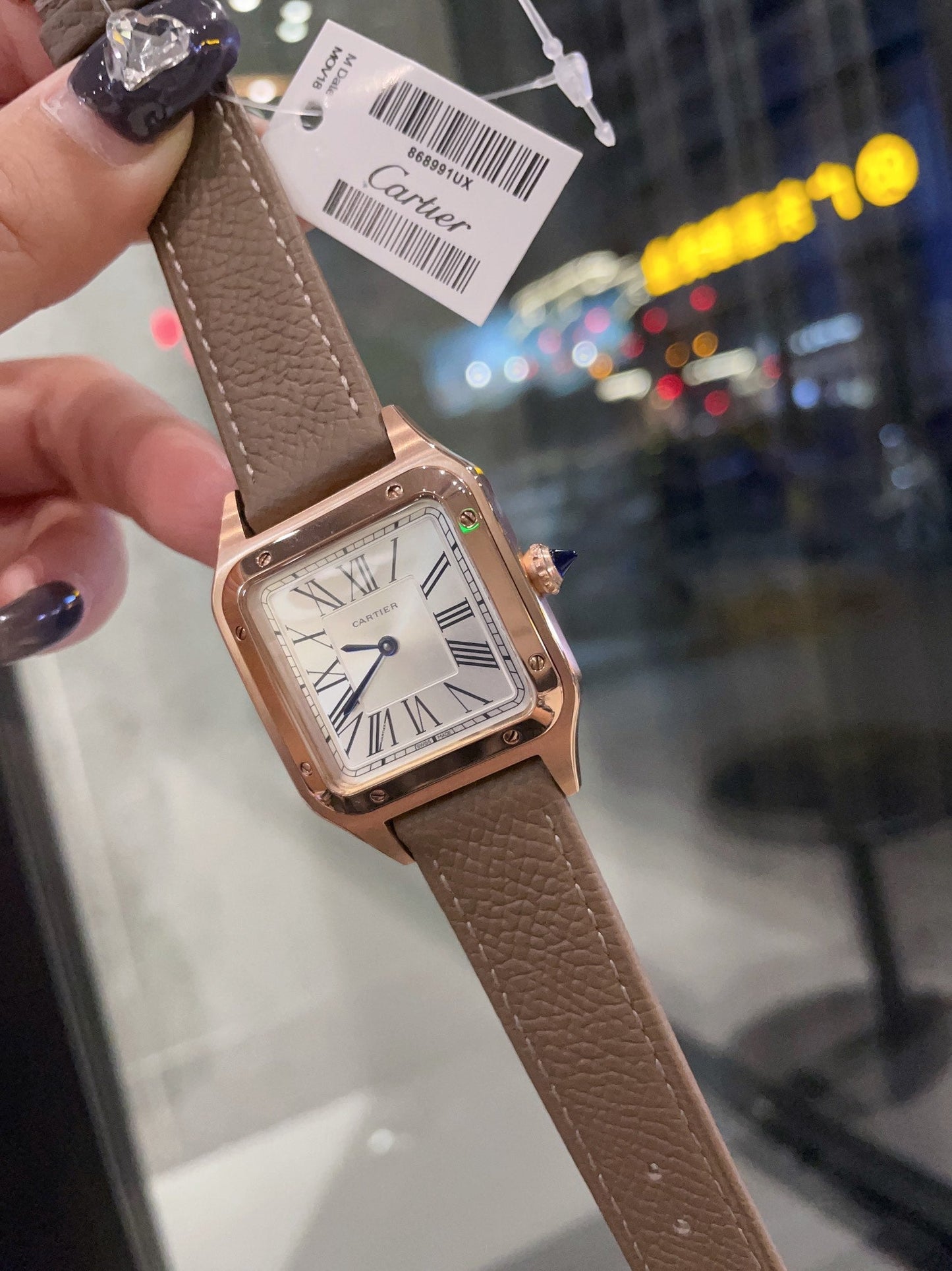 Cartier sapphire crystal mechanical watch