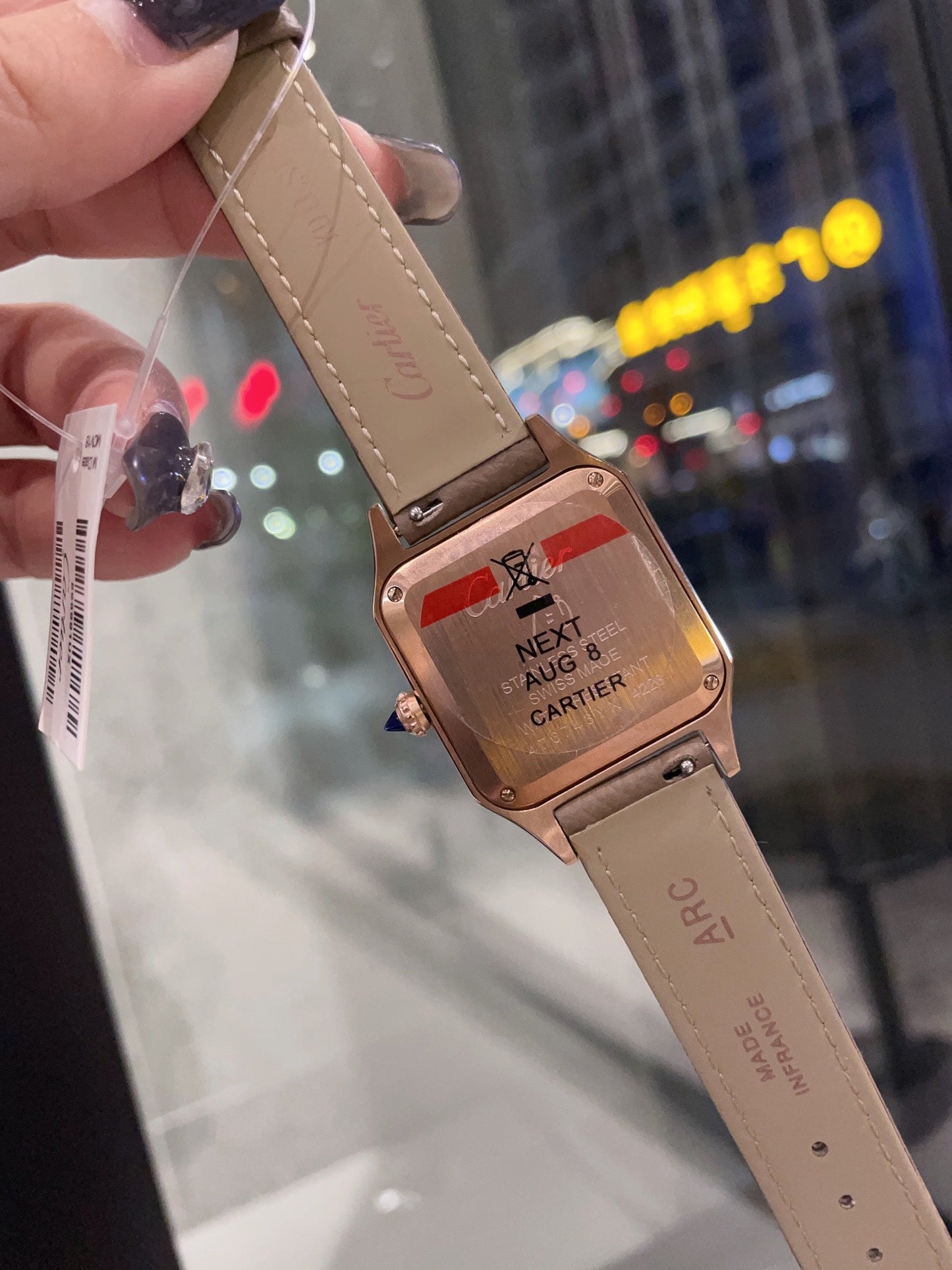 Cartier sapphire crystal mechanical watch