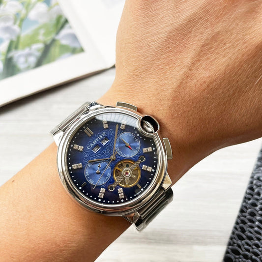 Cartier tempered glass mechanical watch