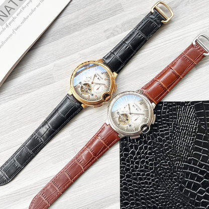 Cartier tempered glass mechanical watch