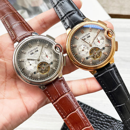 Cartier tempered glass mechanical watch