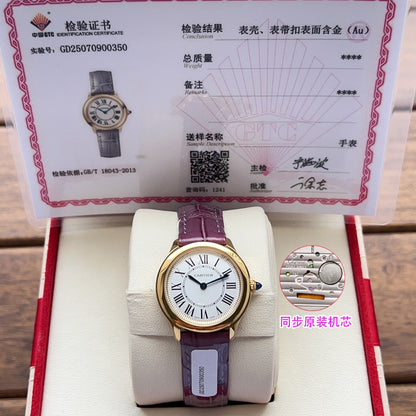 Cartier diamond alligator leather watch