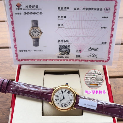 Cartier diamond alligator leather watch