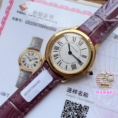 Cartier diamond alligator leather watch