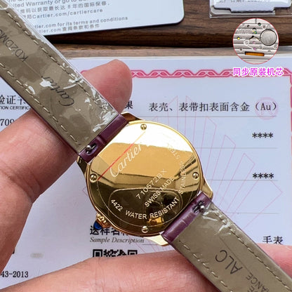 Cartier diamond alligator leather watch