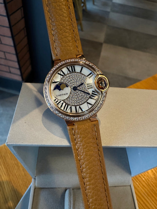 Cartier Ballon Bleu diamond-set mechanical watch